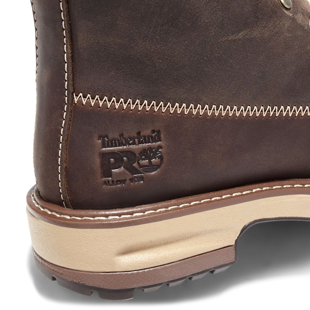 Timberland Μποτακια Εργασίας Γυναικεια Βαθυ Καφε - Pro® Hightower 6” Alloy Toe - Greece 2540678-XN